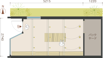 間取り SPACEの間取り図です。広さ約18m²。